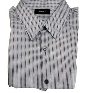 Theory Irving M Olympic Long Sleeve multi dash print NWT 3734J